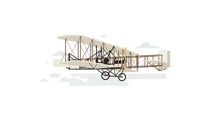 Vintage early twentieth century pioneer biplane design © Syahrul