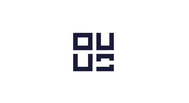 Minimalist geometric logo design featuring four square block letters in a grid layout.