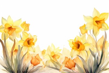 Fototapeta premium Daffodils flower plant inflorescence.