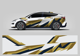 Luxury Gold Geometric Racing Graphics Vector © Lancar