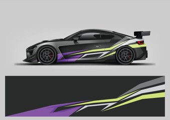 Purple Neon Accent Racing Wrap Design © Lancar