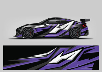 Purple Motorsport Side Decal Wrap Design © Lancar