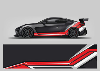 Fototapeta premium Red Performance Side Stripe Wrap Vector