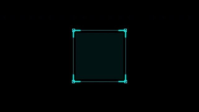 4K high-tech video QR code scanner with check mark complete on alpha channel background overlay.