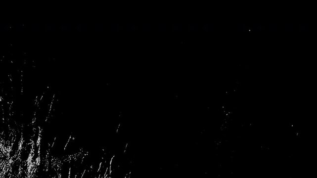 Distressed grunge texture black background white spray paint splatter overlay effect