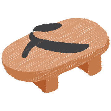 Japanese Geta Sandal Illustration