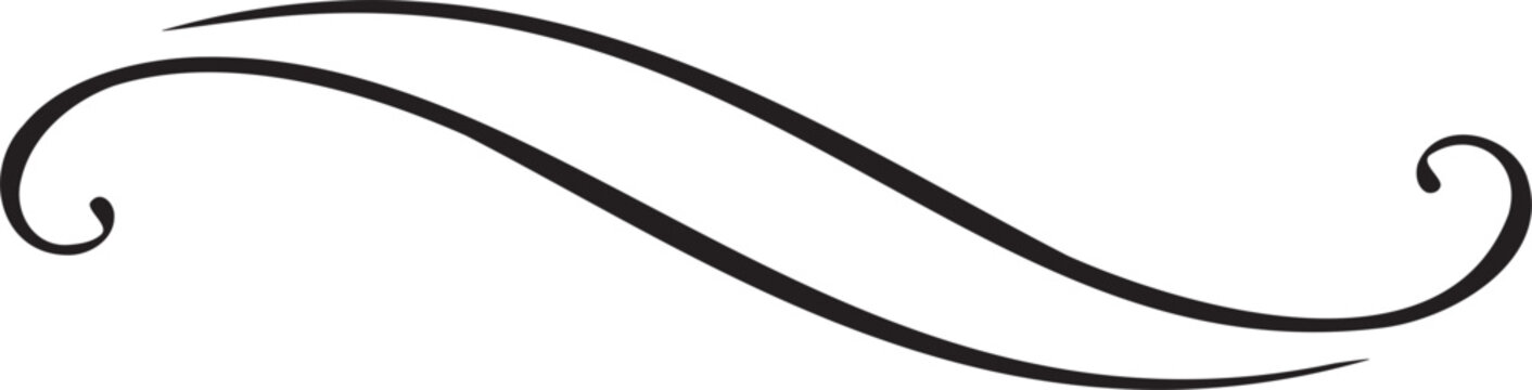 Elegant Swirl Flourish Decorative Element for Design and Invitation