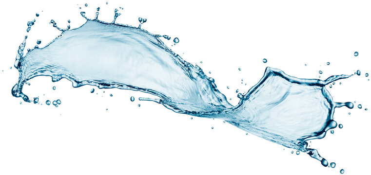 Twisted water splash isolated
