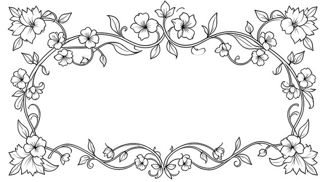 Elegant Floral Border
