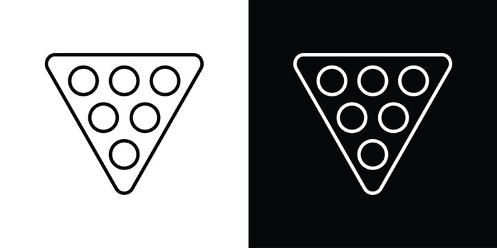 billiards icon thin symbol group. EPS10