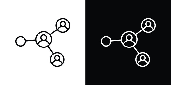 Business Connections icon thin symbol group. EPS10