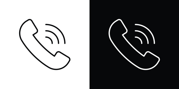 Contact us icon thin symbol group. EPS10