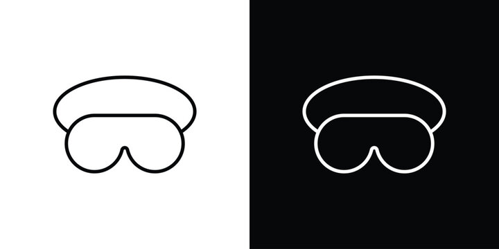 Eye mask icon thin symbol group. EPS10