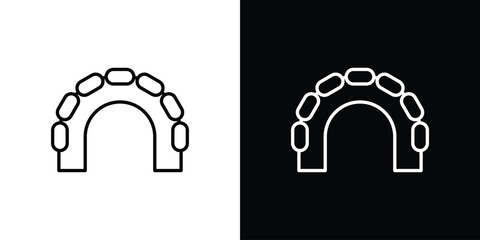 Maxilla icon thin symbol group. EPS10 © basit