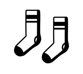 Cartoon Icon Football Team Socks Outline Style Illustration Simple Digital Design © Ryan