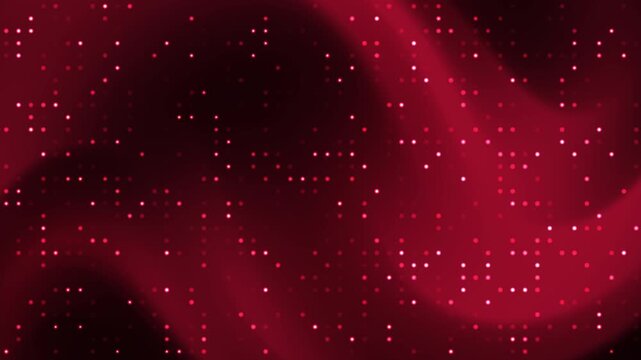 Abstract dark red gradient background with bright white tiny square pixels, suitable for wallpaper, digital design projects, and contemporary art concepts.