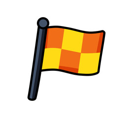 Cartoon Icon Football Flag Referee Illustration Simple Digital Design © Ryan