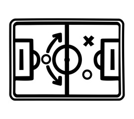 Cartoon Icon Football Formation For Playing Outline Style Illustration Simple Digital Design © Ryan