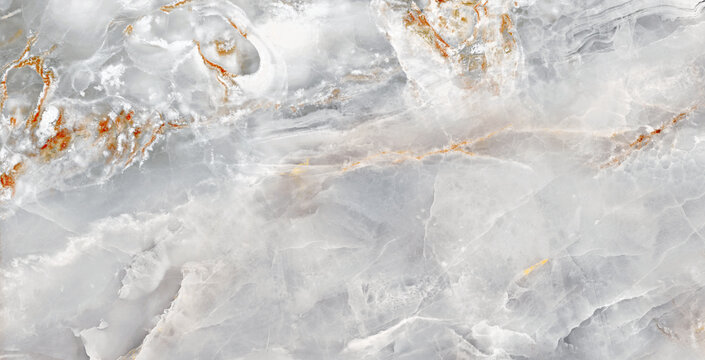 Luxury abstract cloudy blue marble background featuring dramatic diagonal geological veining and organic steel grey fluid patterns