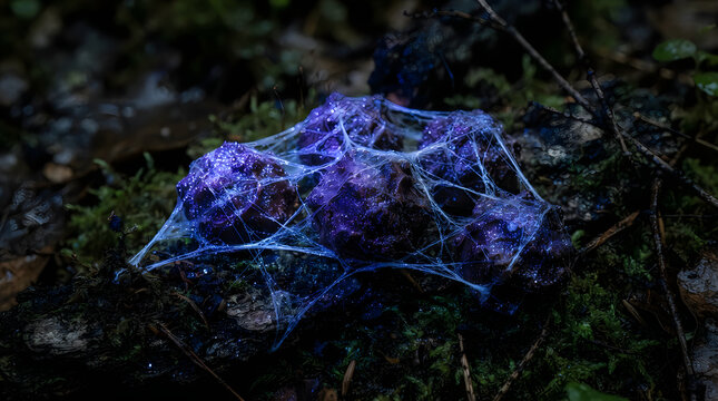 Macro Ultraviolet Spider Egg Sac Truffles
