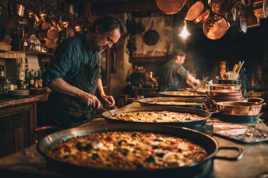 Visitor learns to cook traditional dishes in a local kitchen during a cultural travel experience in Spain showcasing regional cuisine and cooking techniques