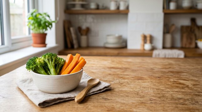 離乳食後期の手づかみ食べ練習用野菜（ブロッコリーと人参）