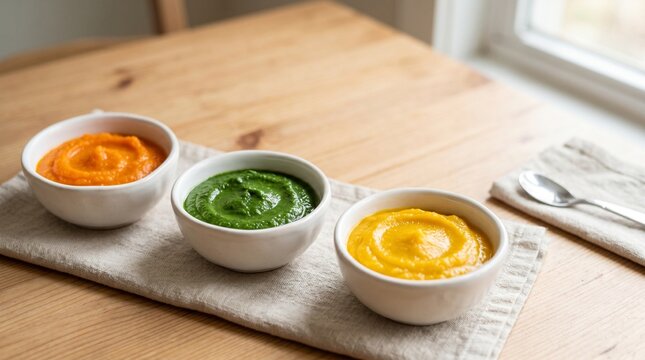 離乳食初期の野菜ペースト3種（ニンジン・ほうれん草・かぼちゃ）