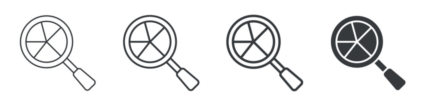 Competitor Analysis Different Icon Set Simple Style Collection 