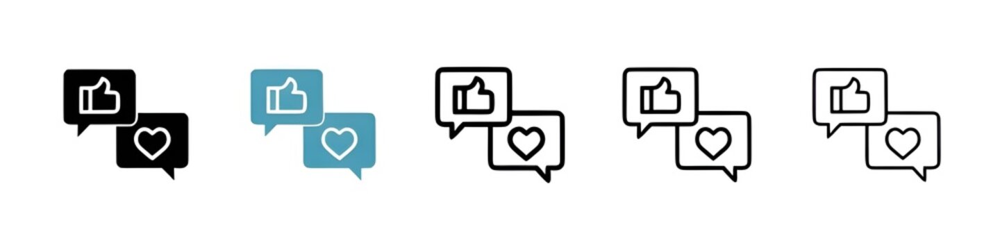 Social media line icon vector set. Thin line customizable illustration. Contour symbol. Vector isolated outline drawing. Editable stroke