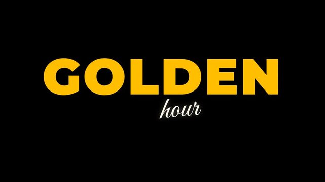 Golden hour aesthetic typography for photography and sunset vlog
