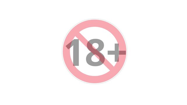 18+ Not allowed sign Bright red weathered warning stamp on black background ideal for use in adultonly content, age restrictions, or mature themes.