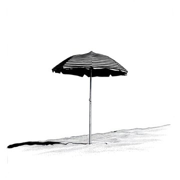Beach umbella illustration umbrella black.