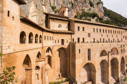 Monastery of Sacred Cave (Sanctuary of Sacro Speco) of Saint Benedict in Subiaco, province of Rome, Lazio, central Italy.