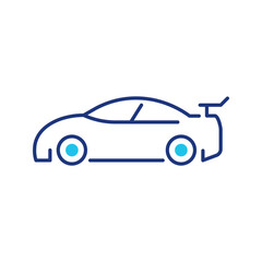 Obraz premium Race car icon. Sports and motorsport line symbol. Color.