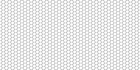 PNG black polygonal outline seamless minimal grid pattern for modern and digital background. Hexagon net geometric texture honeycomb or lattice pattern. Vector illustration. © LionStudio
