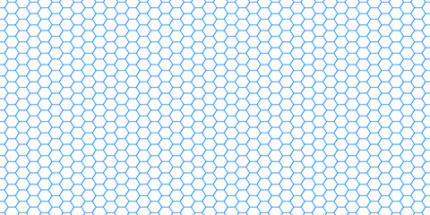 PNG blue polygonal outline seamless minimal grid pattern for modern and digital background. Hexagon net geometric texture honeycomb or lattice pattern. Vector illustration. © LionStudio