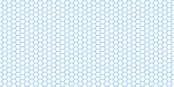 PNG blue polygonal outline seamless minimal grid pattern for modern and digital background. Hexagon net geometric texture honeycomb or lattice pattern. Vector illustration.