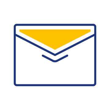 Email envelope icon. Business and email line symbol. Color.