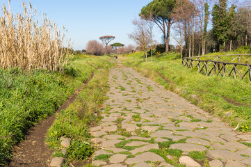 Naklejka premium Appia antica (Old Appia) near Rome, Italy