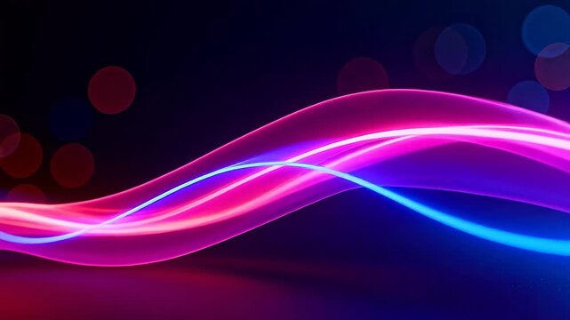 Abstract neon light waves