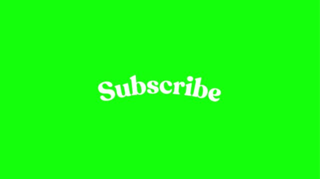 Green screen with Subscribe text