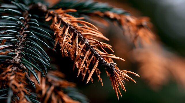 Vertrockneter Tannenzweig als Symbol f&uuml;r D&uuml;rre und Waldsterben