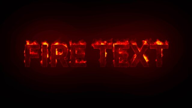 Fire Text Animation