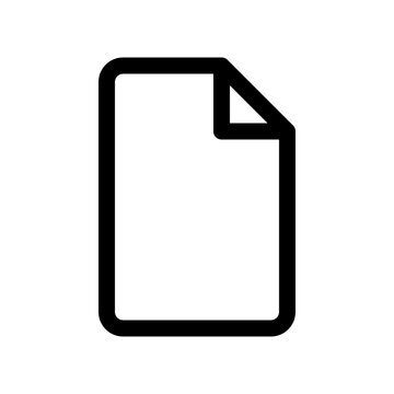 Blank Document Clean Empty Page Outline Icon Vector