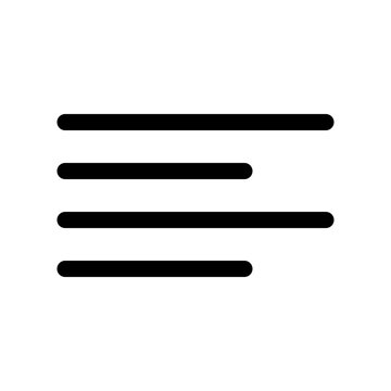 Align Left Text Paragraph Outline Icon Vector