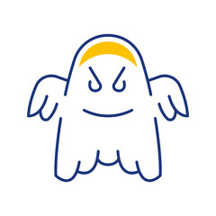 Naklejka premium Halloween ghost icon. Entertainment and halloween line symbol. Color.