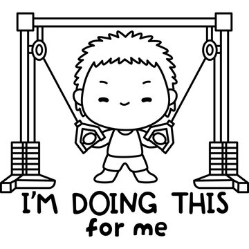 a vector of fitness and workout in black and white coloring
