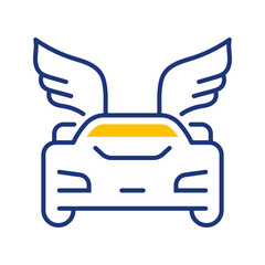 Obraz premium Race car icon. Sports and motorsport line symbol. Color.
