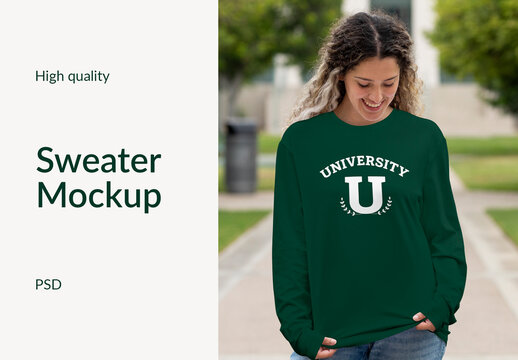 University Sweater Mockup PSD
