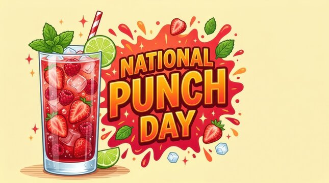 Refreshing Summer Fruit Punch Drink with Lime and Mint in Festive Celebration Style